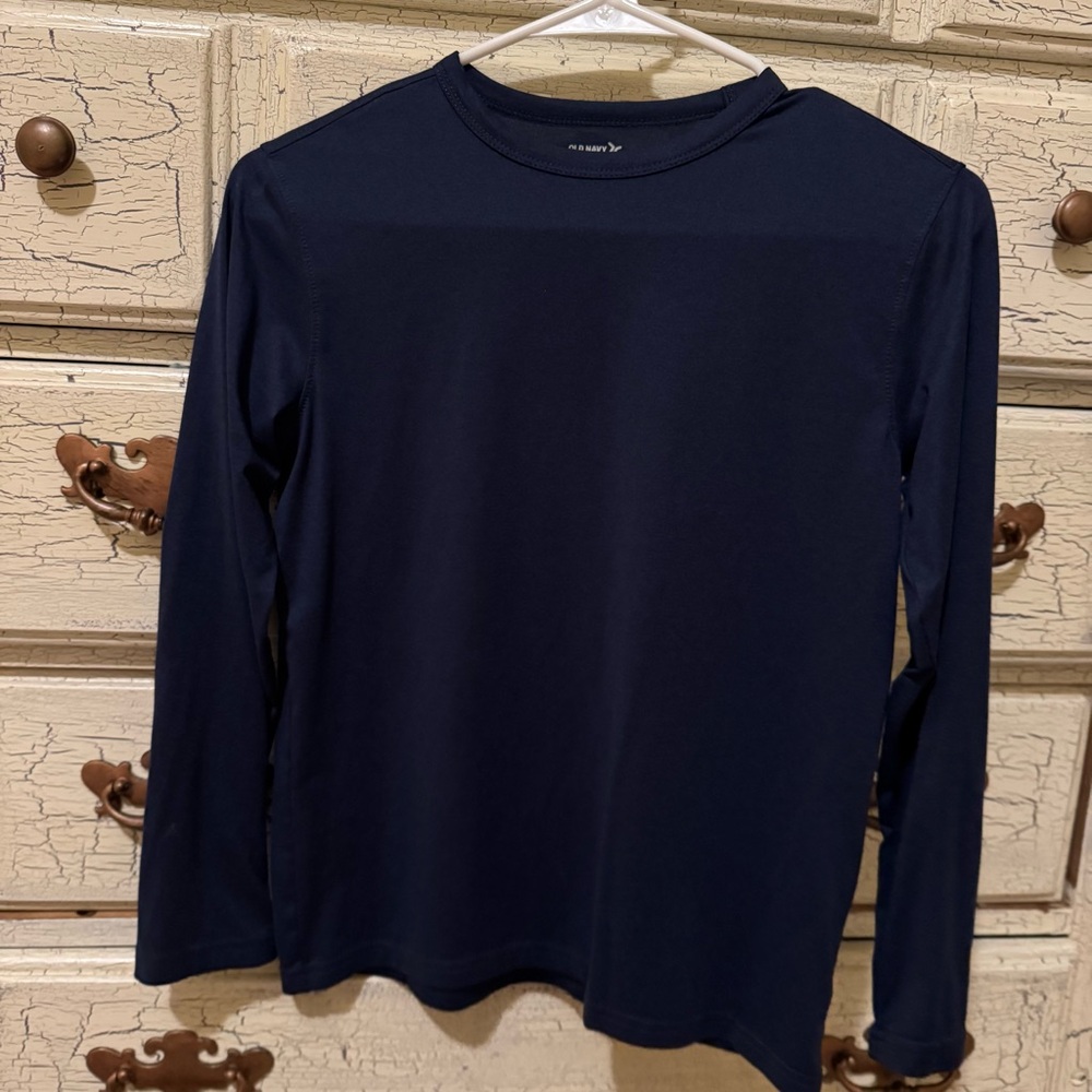 Old Navy Active Cloud Navy Blue Long Sleeve Tee